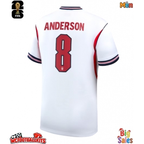 England Elliot Anderson #8 Replica Home Stadium Shirt World Cup 2026 Short Sleeve